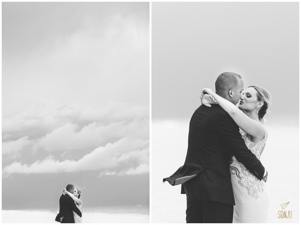 black and white stormy wedding photos 