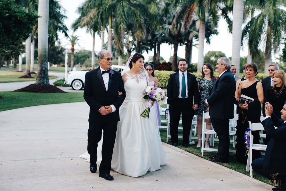 South Florida outdoor wedding ceremony