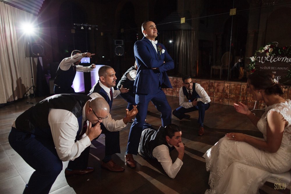 surprise-dance-by-groom-for-bride-at-miami-wedding-venue
