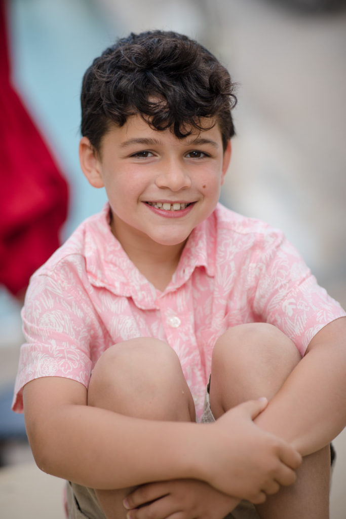 Children's head shot during an extended family session in Palm Beach Florida